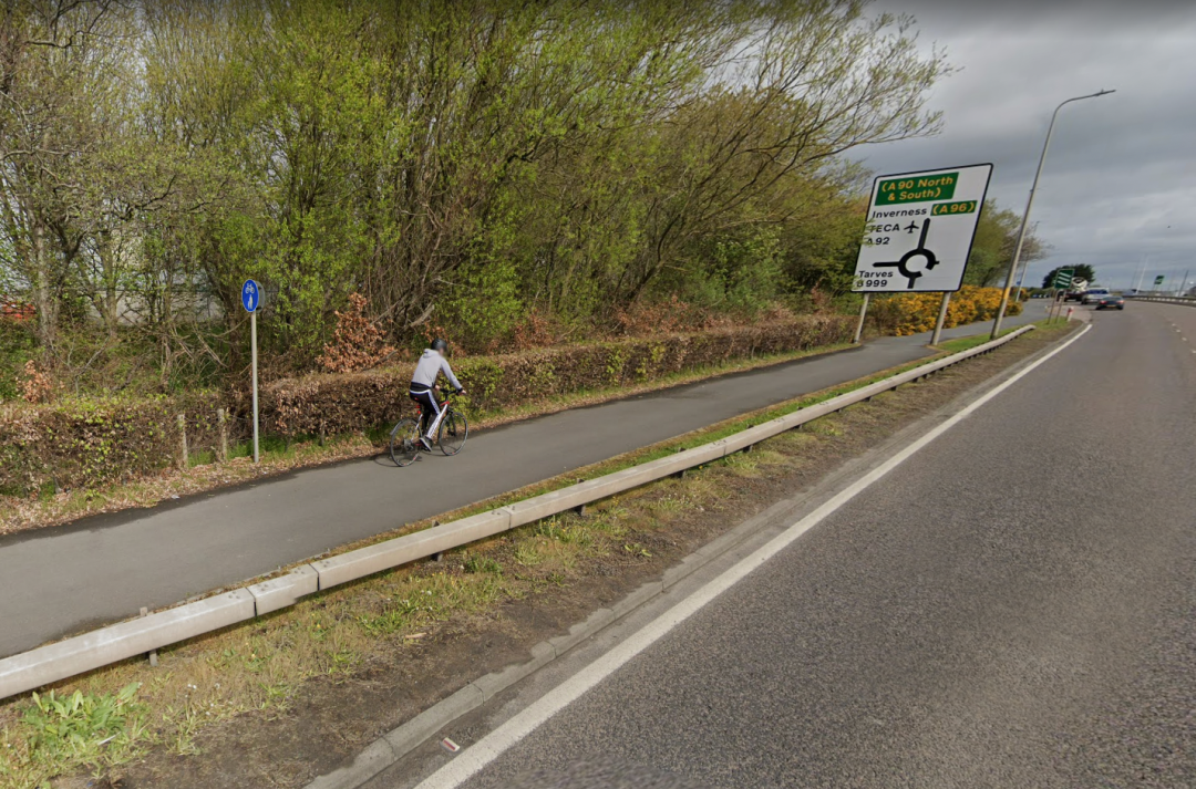 Ellon Road, Bridge of Don, nr. Aberdeen British Cycle Tracks